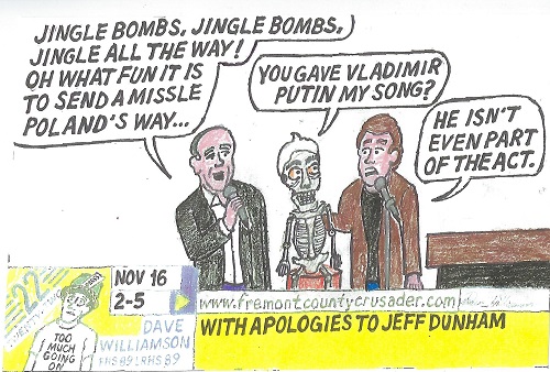 Jeff Dunham with his skeleton puppet man sings Putin's song Jingle Bombs