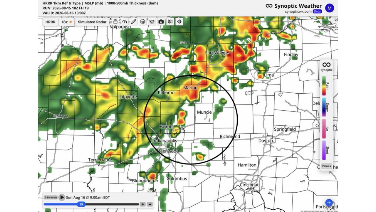 Kokomo, Muncie and Indianapolis Face Falling-Tree Risk Sunday as Saturated Soil Meets 40-60 MPH Wind Gusts